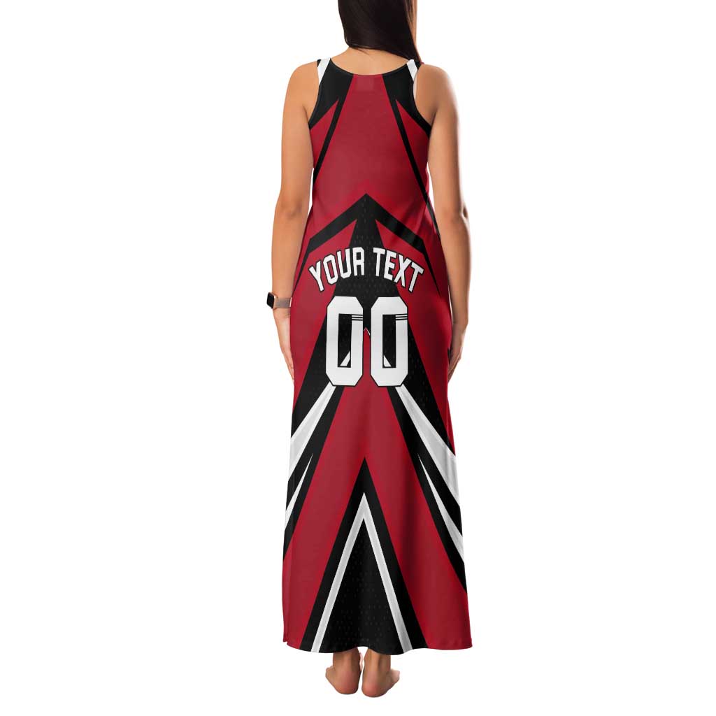 Custom Canada Hockey Tank Maxi Dress Black Bear Playing Ice Hockey
