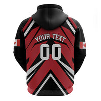 Custom Canada Hockey Zip Hoodie Black Bear Playing Ice Hockey