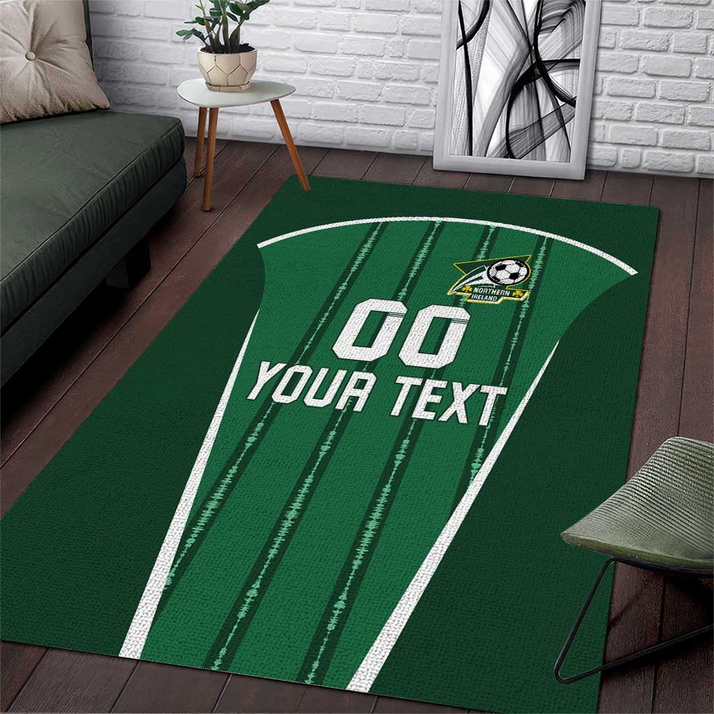 Custom Northern Ireland Football Area Rug Norn Iron Go Champions