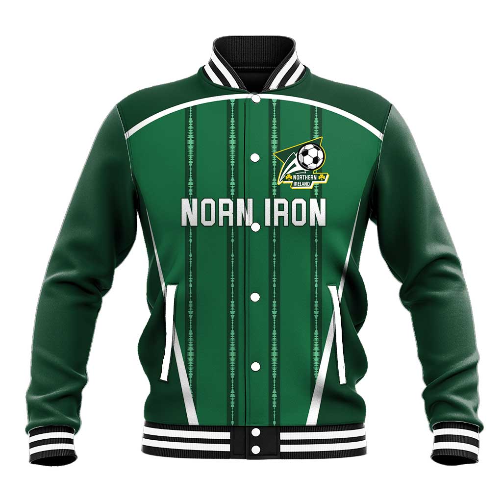 Custom Northern Ireland Football Baseball Jacket Norn Iron Go Champions