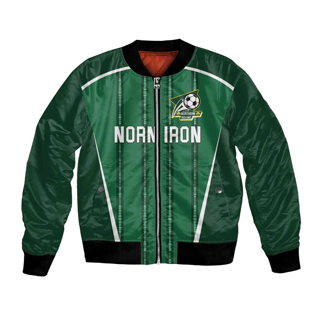 Custom Northern Ireland Football Bomber Jacket Norn Iron Go Champions