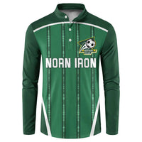 Custom Northern Ireland Football Button Sweatshirt Norn Iron Go Champions