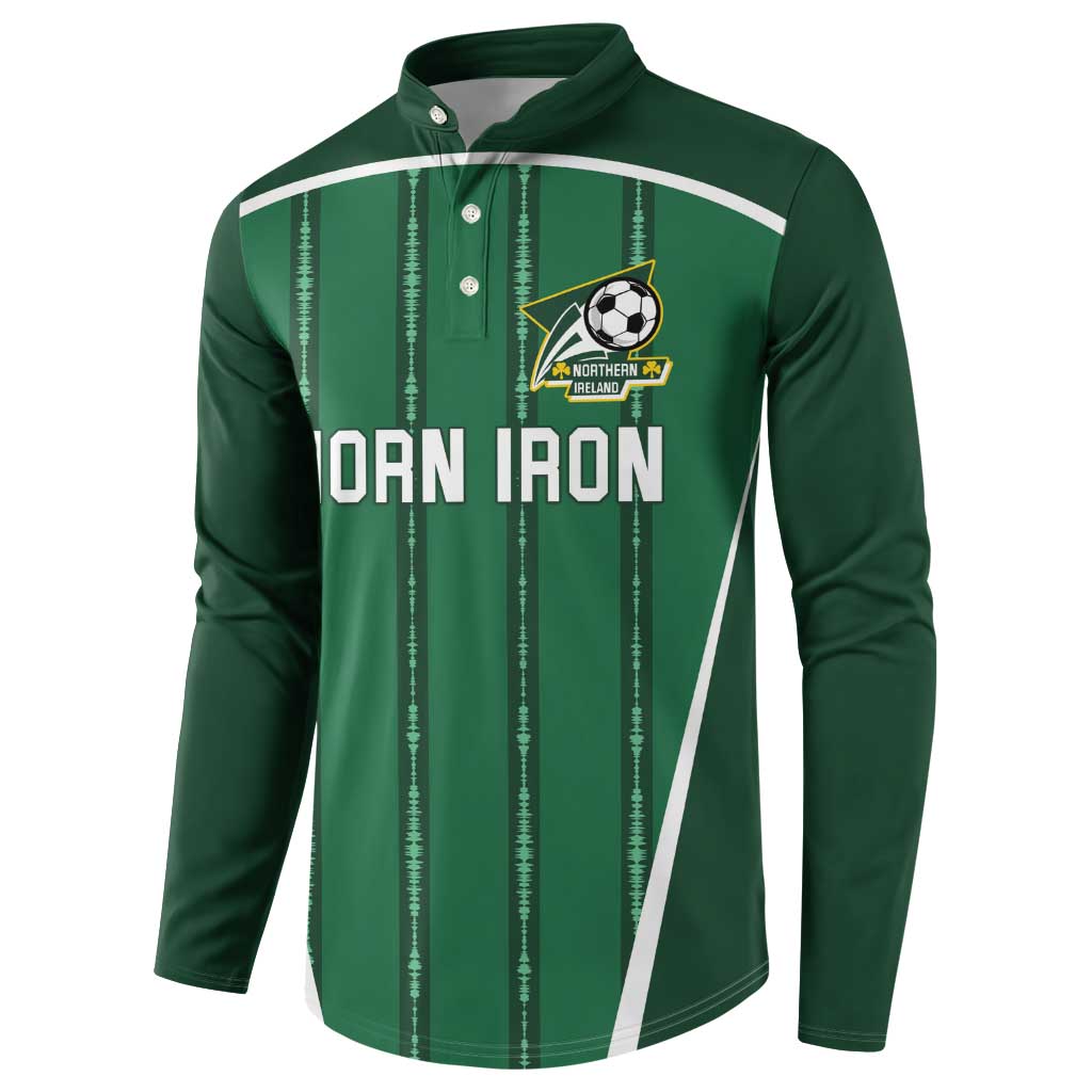 Custom Northern Ireland Football Button Sweatshirt Norn Iron Go Champions
