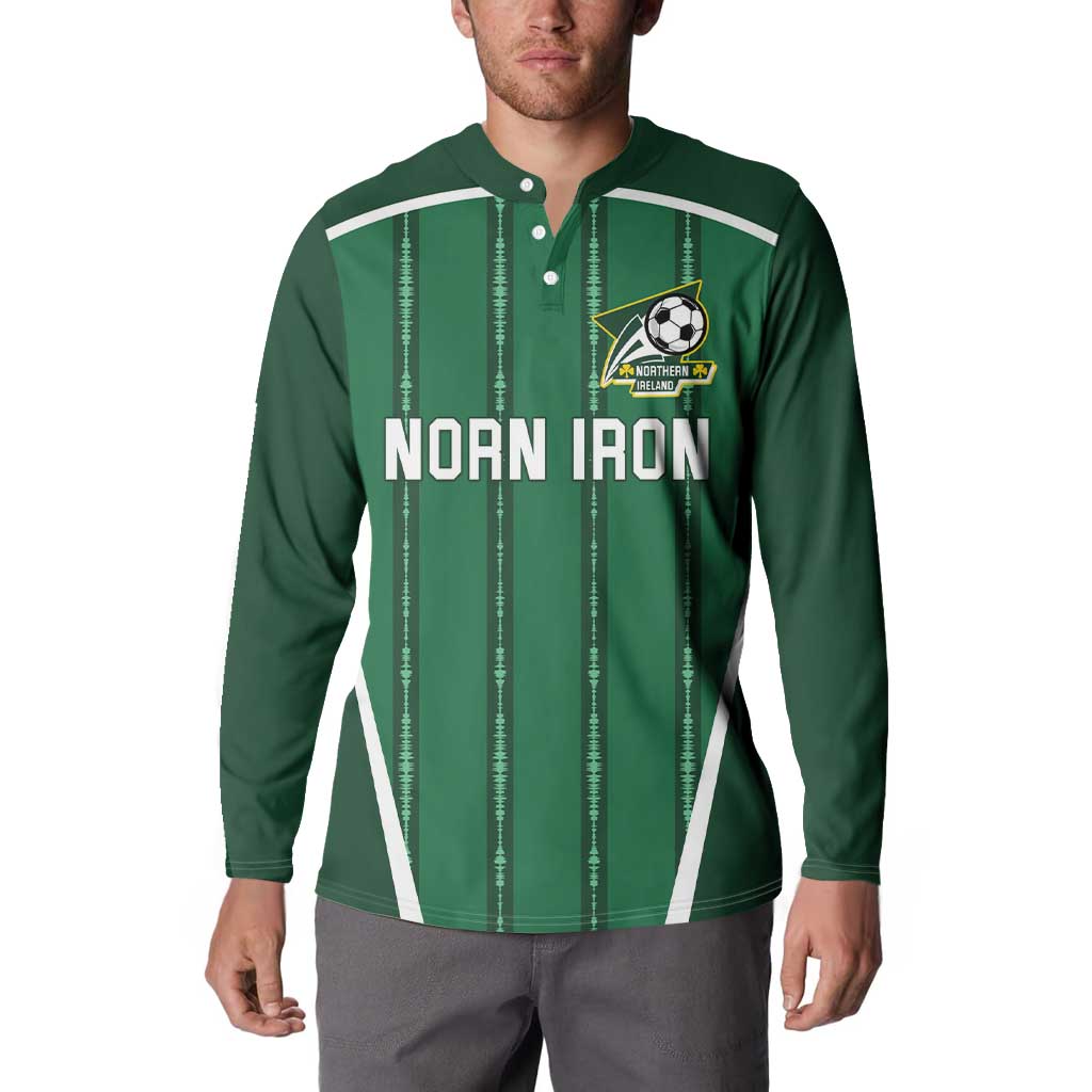 Custom Northern Ireland Football Button Sweatshirt Norn Iron Go Champions