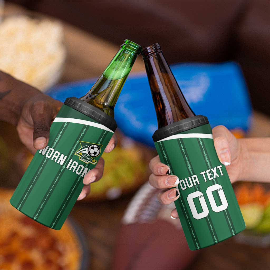 Custom Northern Ireland Football 4 in 1 Can Cooler Tumbler Norn Iron Go Champions