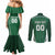 Custom Northern Ireland Football Couples Matching Mermaid Dress and Long Sleeve Button Shirt Norn Iron Go Champions