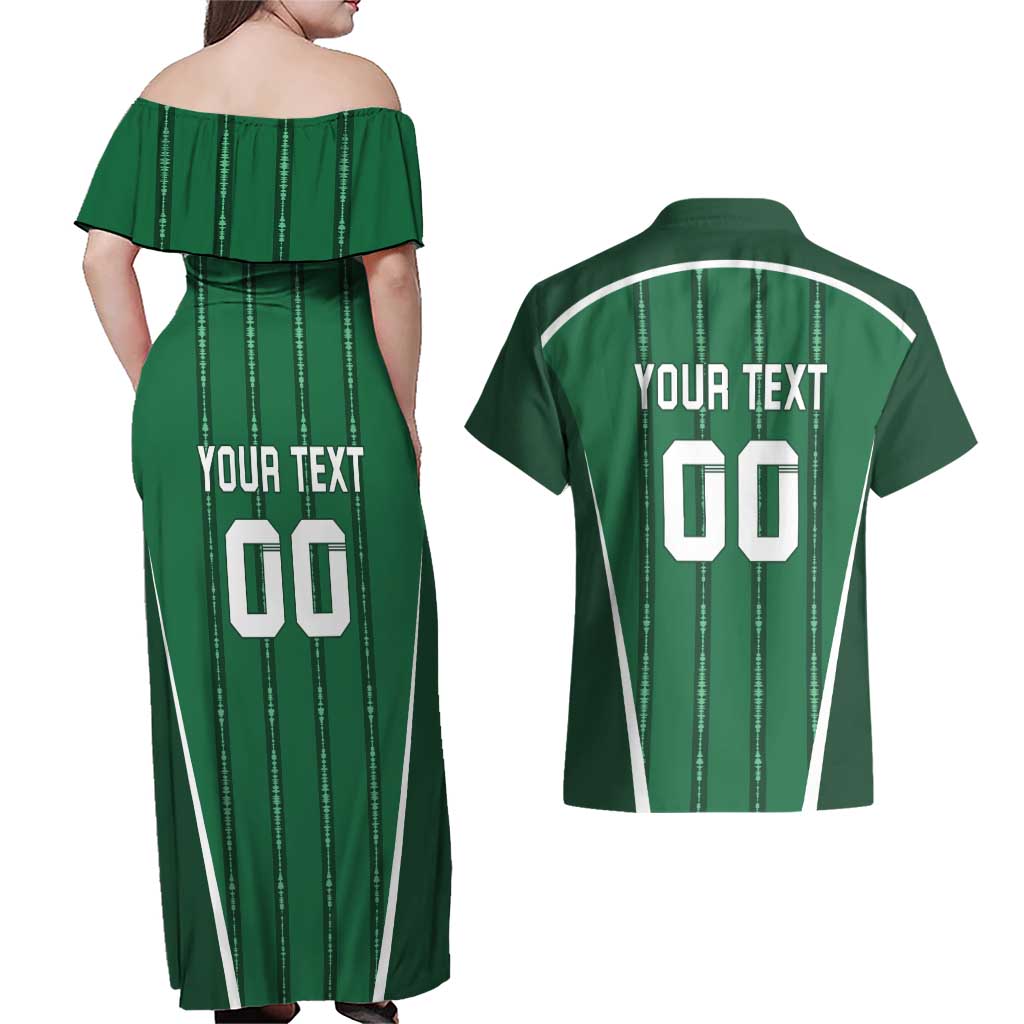 Custom Northern Ireland Football Couples Matching Off Shoulder Maxi Dress and Hawaiian Shirt Norn Iron Go Champions