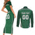 Custom Northern Ireland Football Couples Matching Short Sleeve Bodycon Dress and Long Sleeve Button Shirt Norn Iron Go Champions