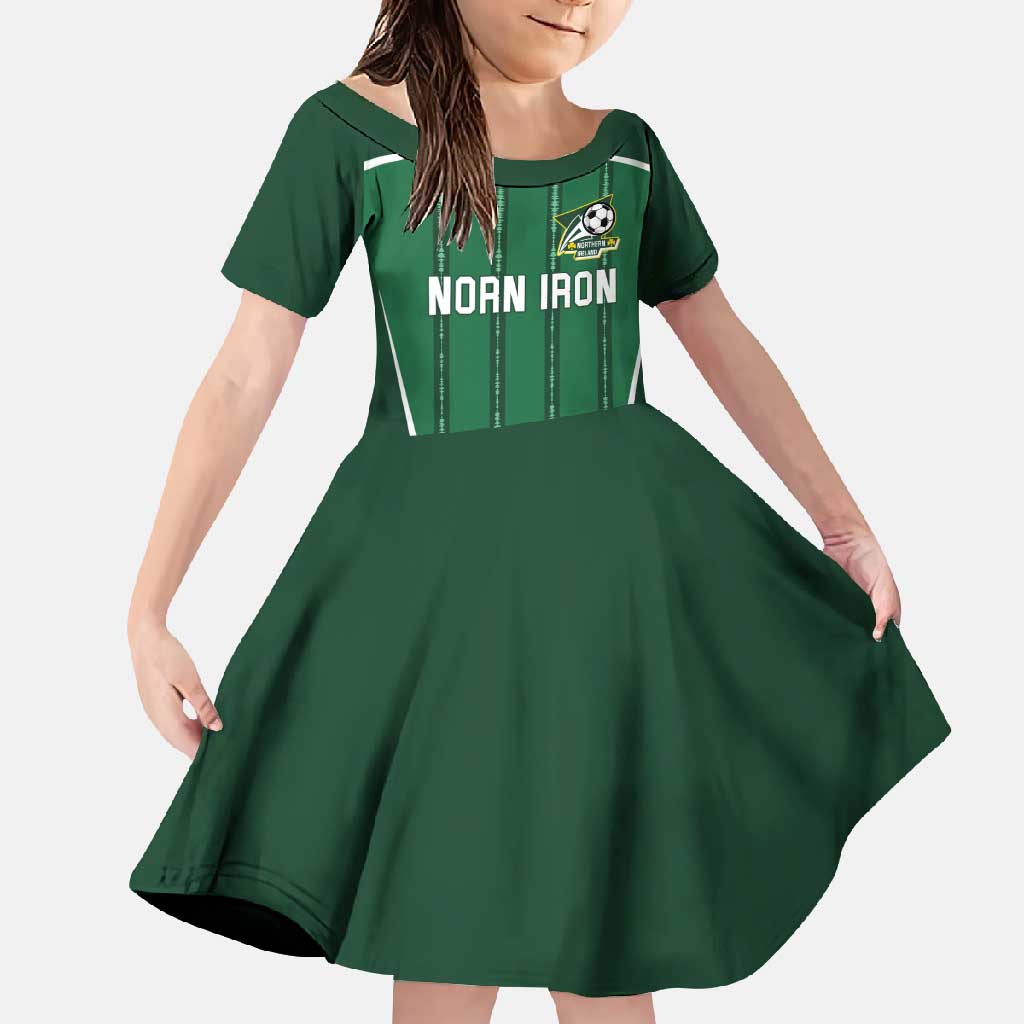 Custom Northern Ireland Football Family Matching Mermaid Dress and Hawaiian Shirt Norn Iron Go Champions