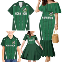 Custom Northern Ireland Football Family Matching Mermaid Dress and Hawaiian Shirt Norn Iron Go Champions
