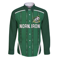 Custom Northern Ireland Football Family Matching Off Shoulder Short Dress and Hawaiian Shirt Norn Iron Go Champions