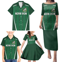 Custom Northern Ireland Football Family Matching Puletasi and Hawaiian Shirt Norn Iron Go Champions