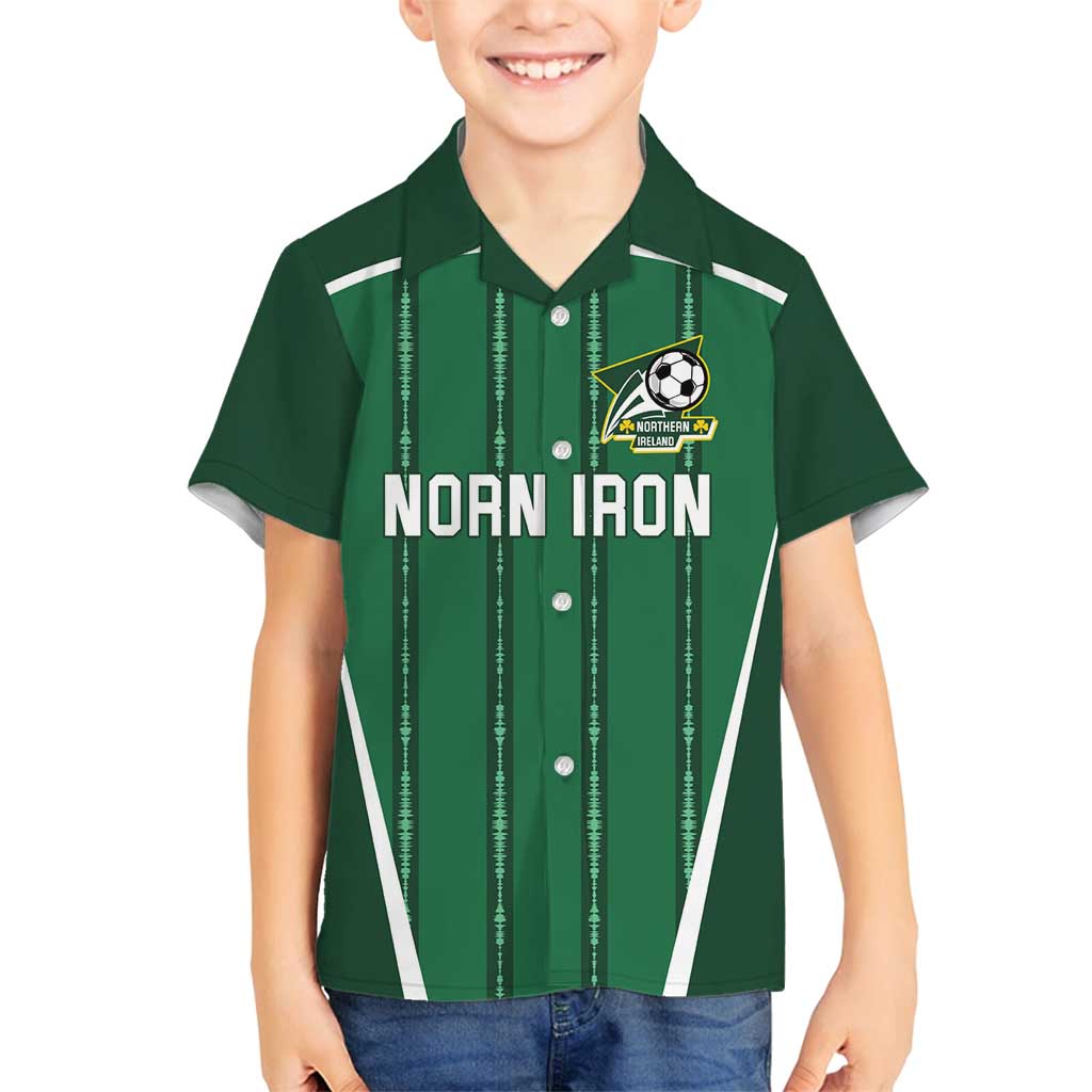 Custom Northern Ireland Football Family Matching Puletasi and Hawaiian Shirt Norn Iron Go Champions