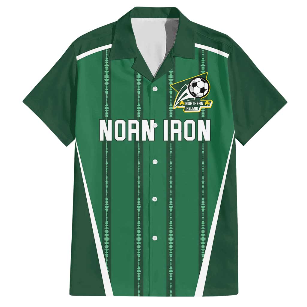 Custom Northern Ireland Football Family Matching Short Sleeve Bodycon Dress and Hawaiian Shirt Norn Iron Go Champions
