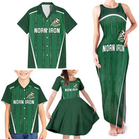 Custom Northern Ireland Football Family Matching Tank Maxi Dress and Hawaiian Shirt Norn Iron Go Champions