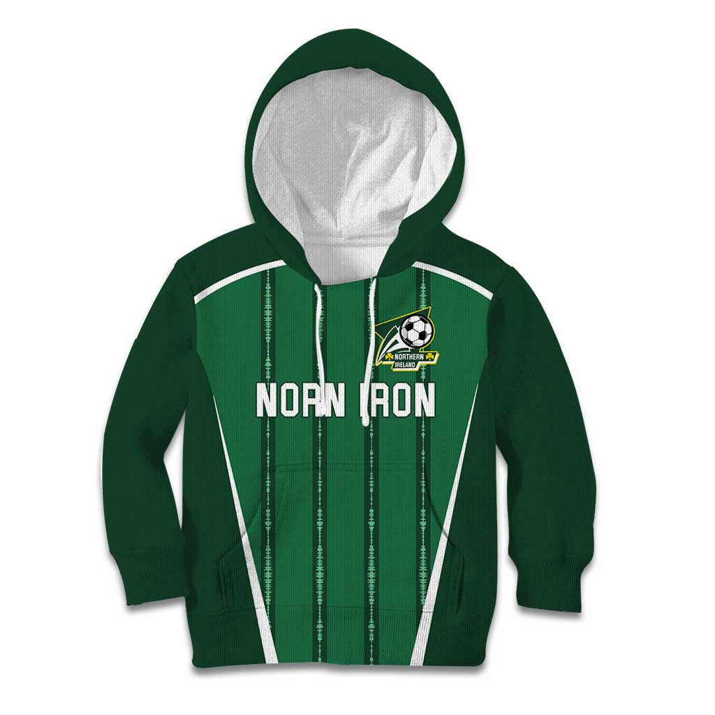 Custom Northern Ireland Football Kid Hoodie Norn Iron Go Champions