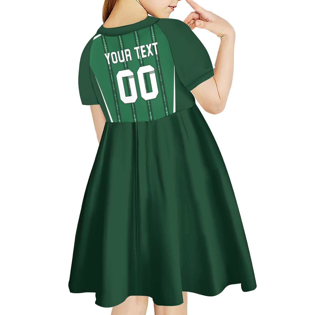 Custom Northern Ireland Football Kid Short Sleeve Dress Norn Iron Go Champions