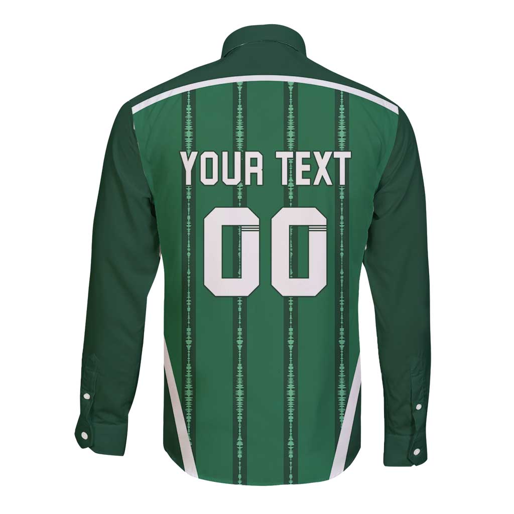 Custom Northern Ireland Football Long Sleeve Button Shirt Norn Iron Go Champions