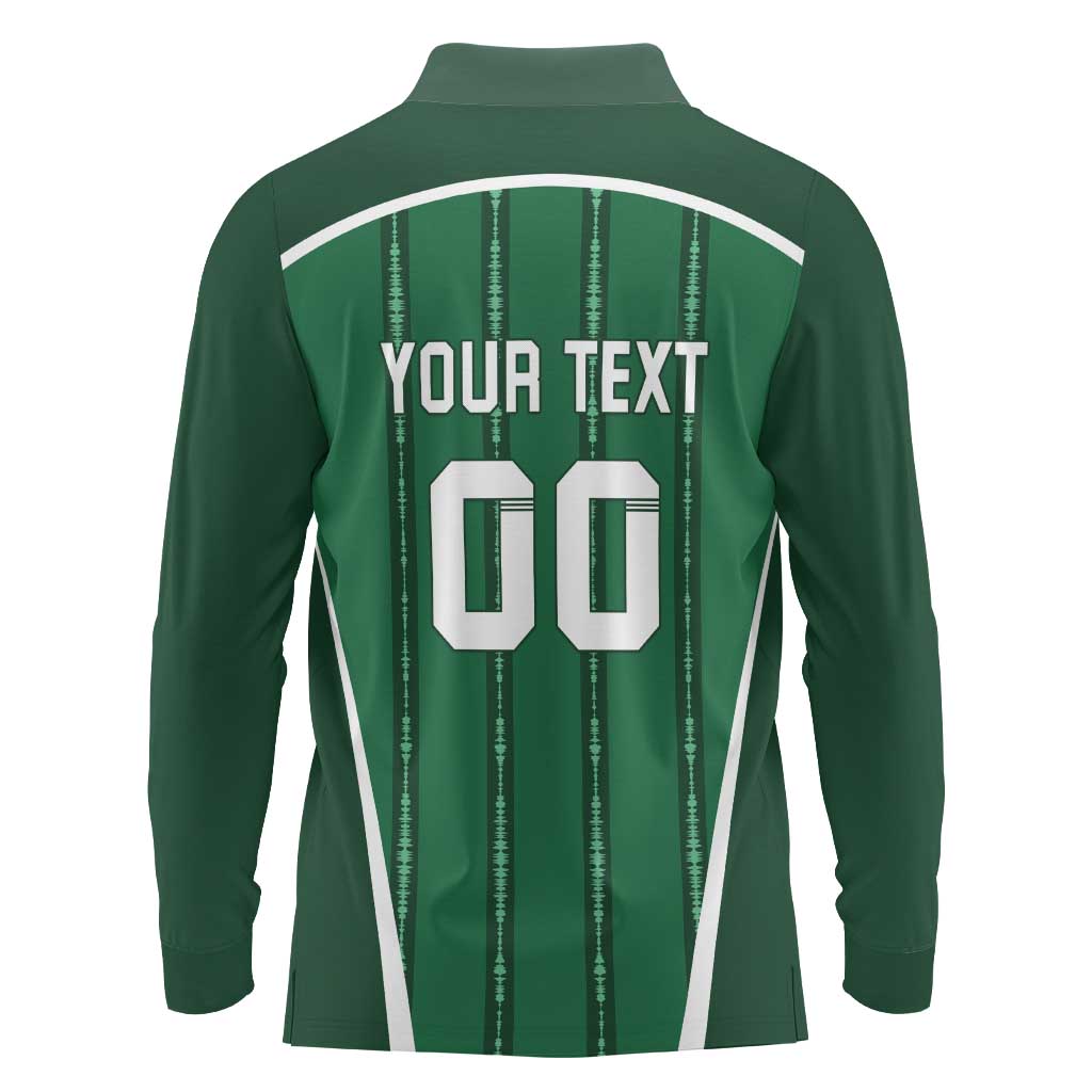 Custom Northern Ireland Football Long Sleeve Polo Shirt Norn Iron Go Champions