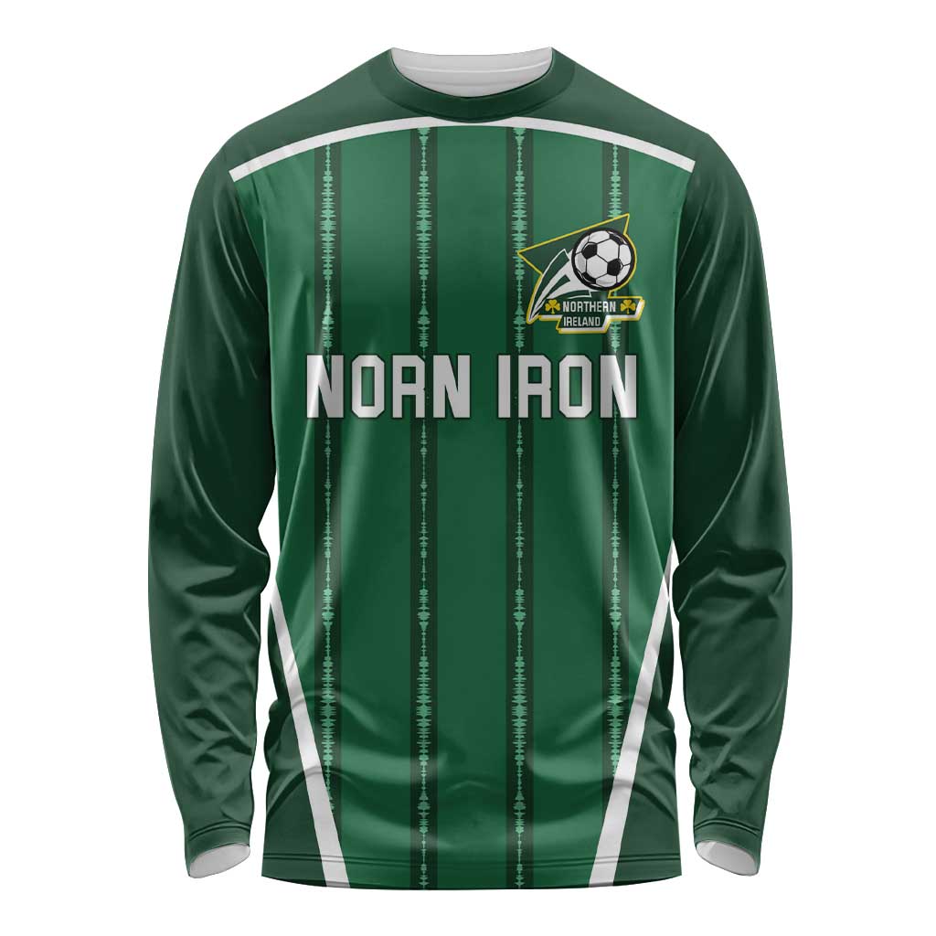 Custom Northern Ireland Football Long Sleeve Shirt Norn Iron Go Champions
