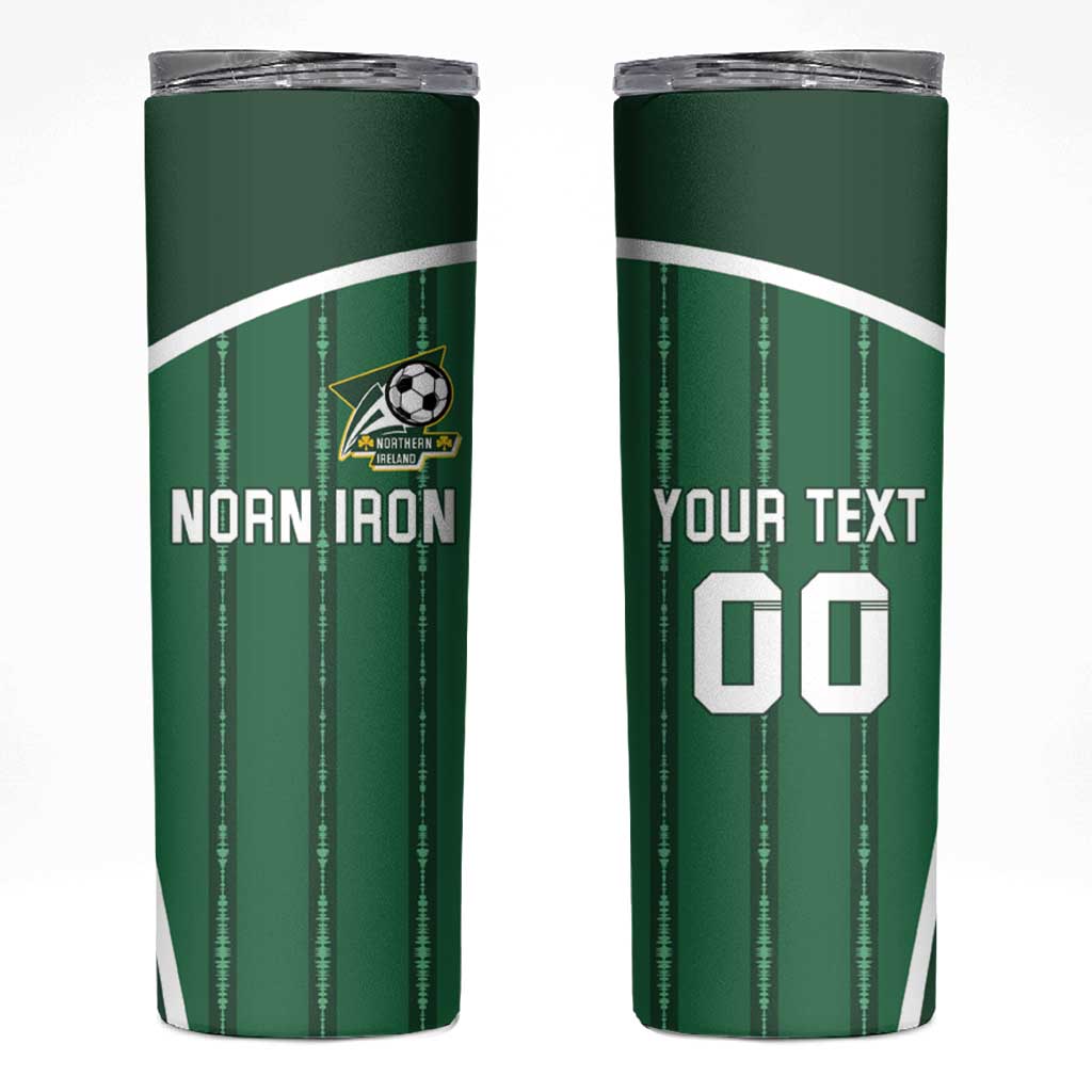Custom Northern Ireland Football Skinny Tumbler Norn Iron Go Champions