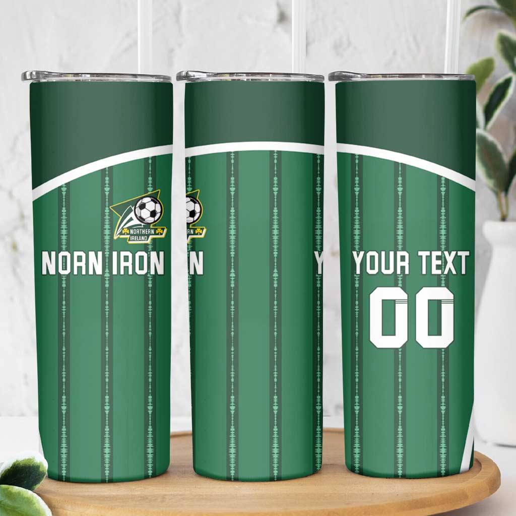 Custom Northern Ireland Football Skinny Tumbler Norn Iron Go Champions
