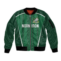 Custom Northern Ireland Football Sleeve Zip Bomber Jacket Norn Iron Go Champions