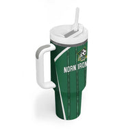 Custom Northern Ireland Football Tumbler With Handle Norn Iron Go Champions