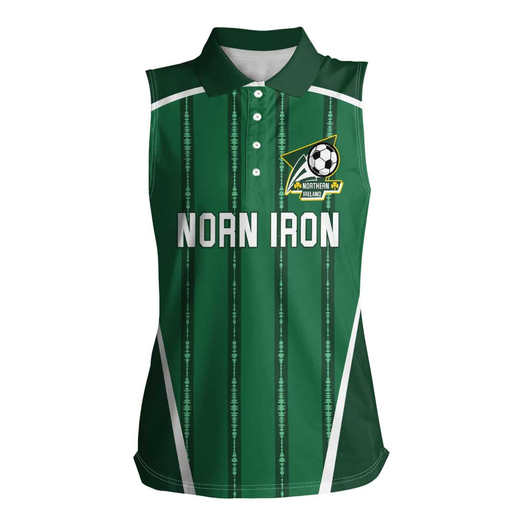 Custom Northern Ireland Football Women Sleeveless Polo Shirt Norn Iron Go Champions