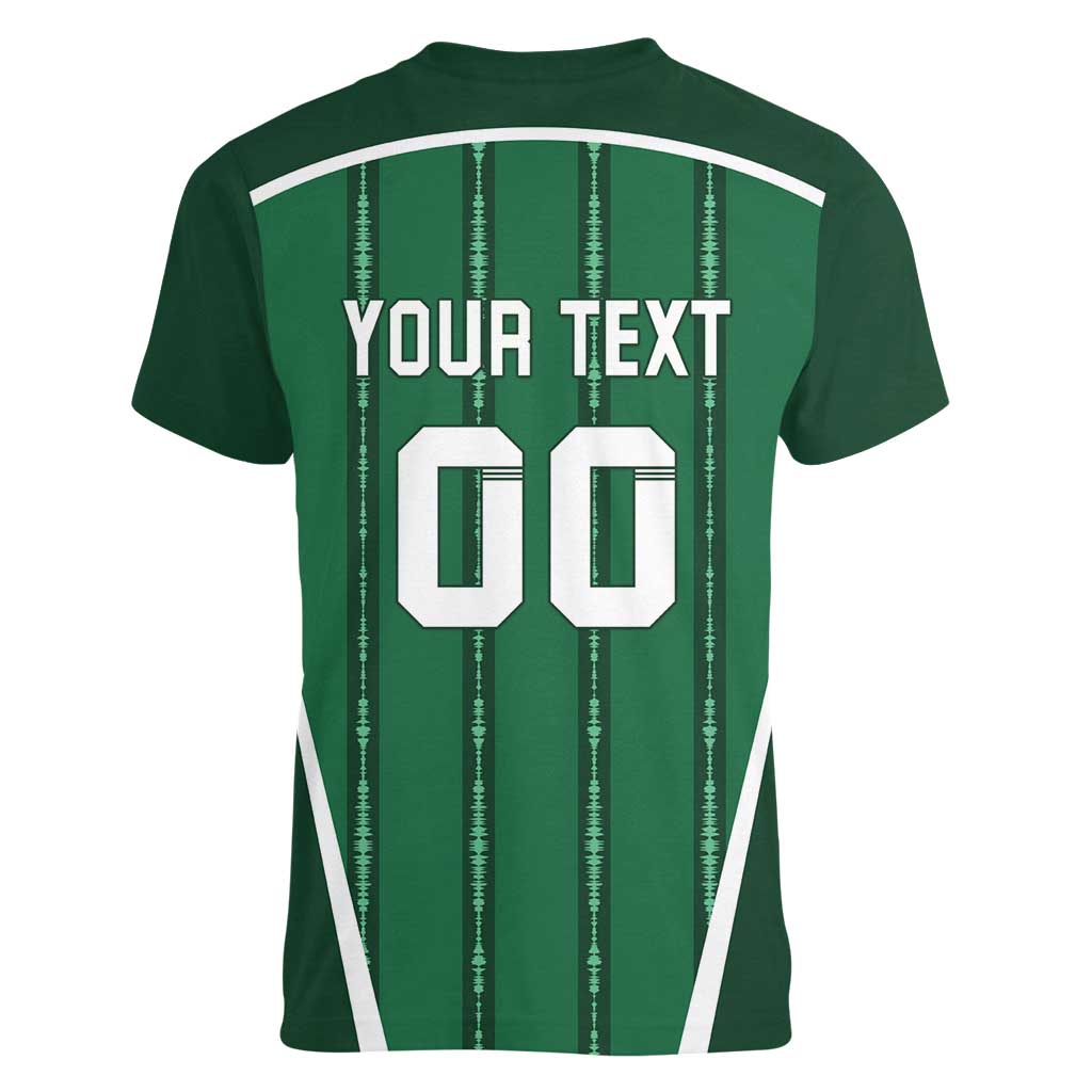 Custom Northern Ireland Football Women V-Neck T-Shirt Norn Iron Go Champions