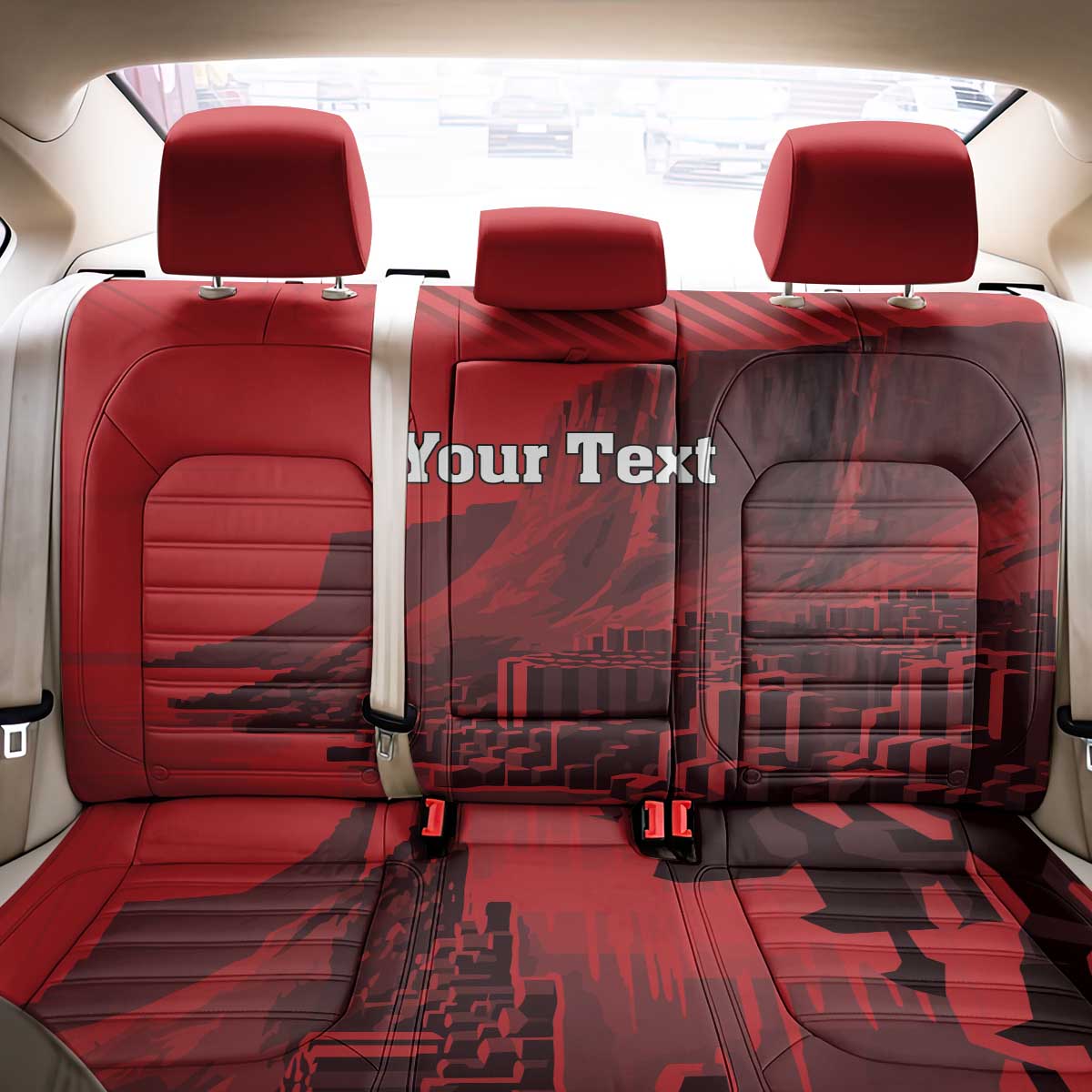 Personalized Northern Ireland Back Car Seat Cover Giant’s Causeway Retro Style