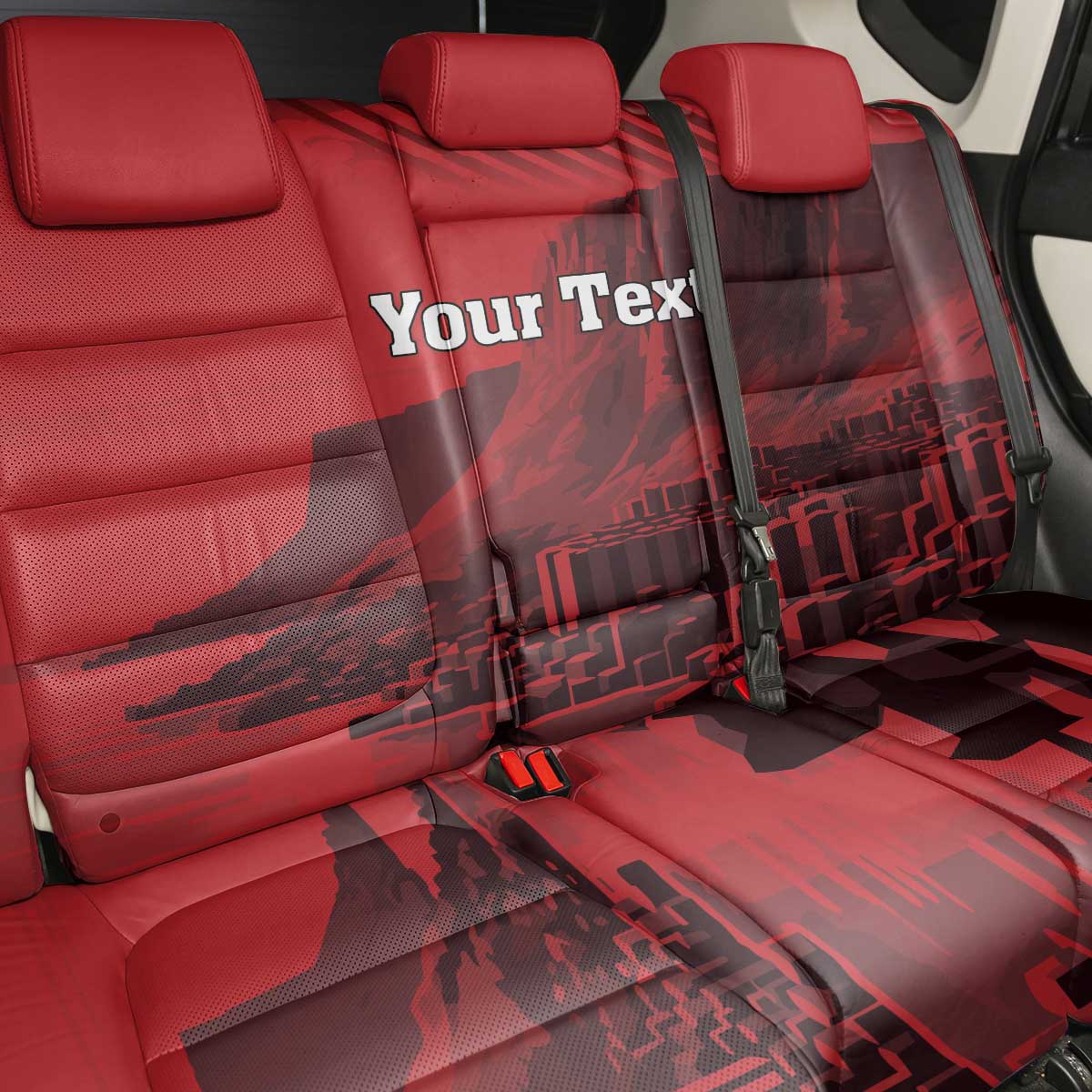 Personalized Northern Ireland Back Car Seat Cover Giant’s Causeway Retro Style