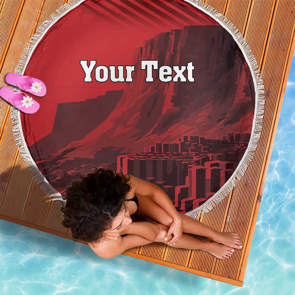 Personalized Northern Ireland Beach Blanket Giant’s Causeway Retro Style