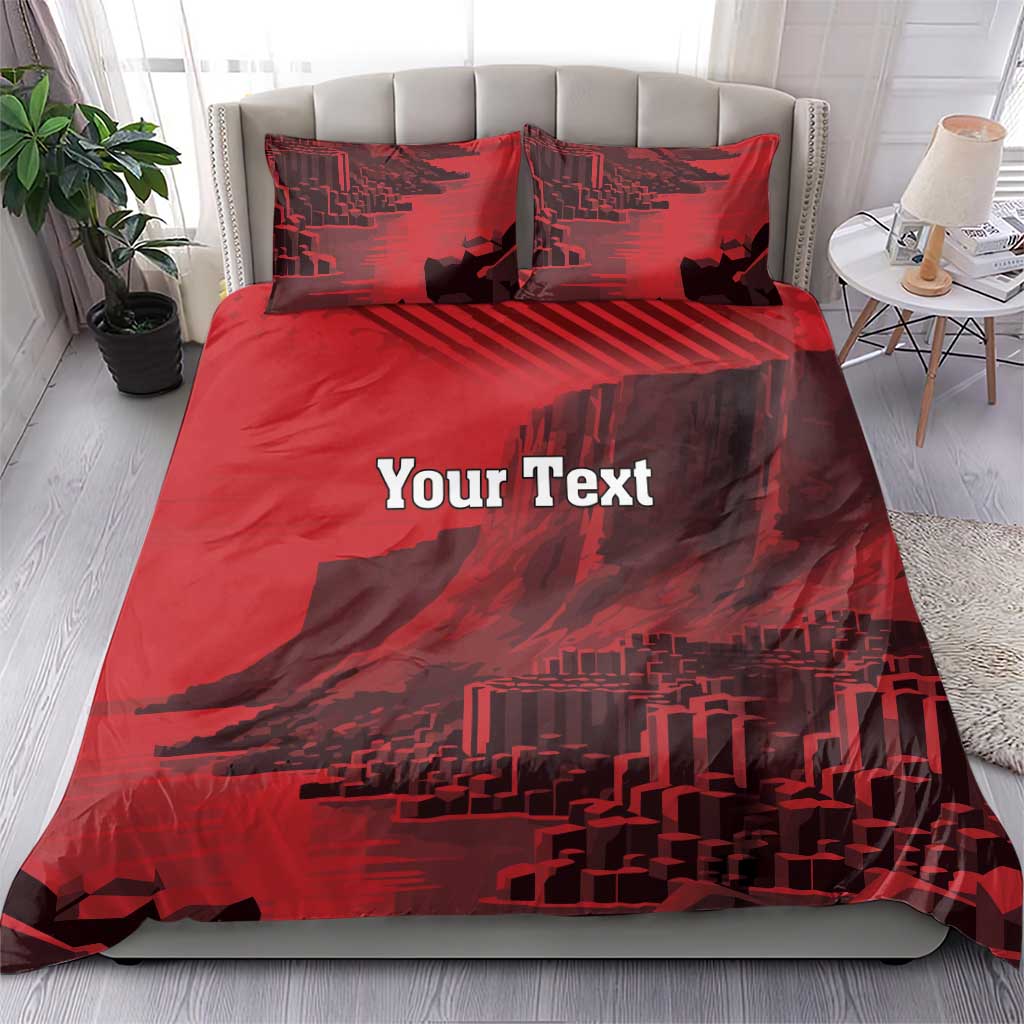Personalized Northern Ireland Bedding Set Giant’s Causeway Retro Style