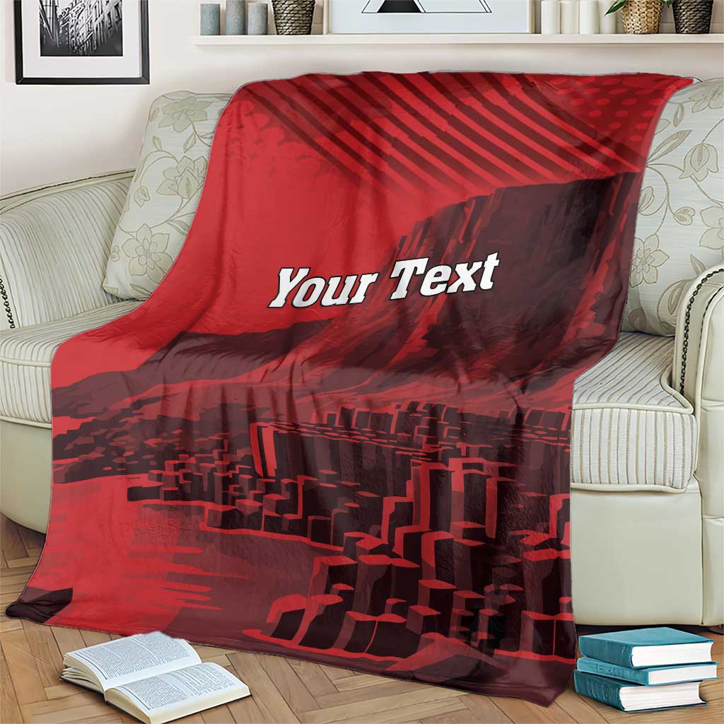 Personalized Northern Ireland Blanket Giant’s Causeway Retro Style