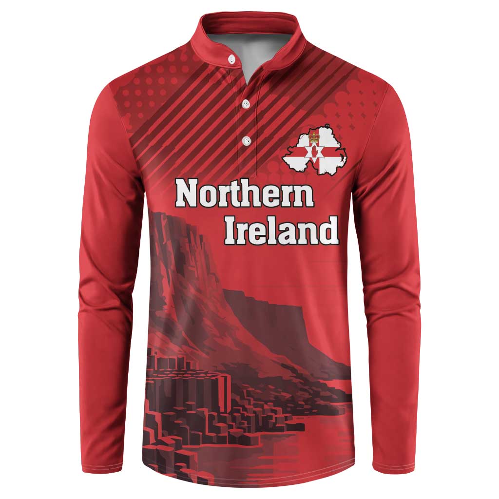 Personalized Northern Ireland Button Sweatshirt Giant’s Causeway Retro Style