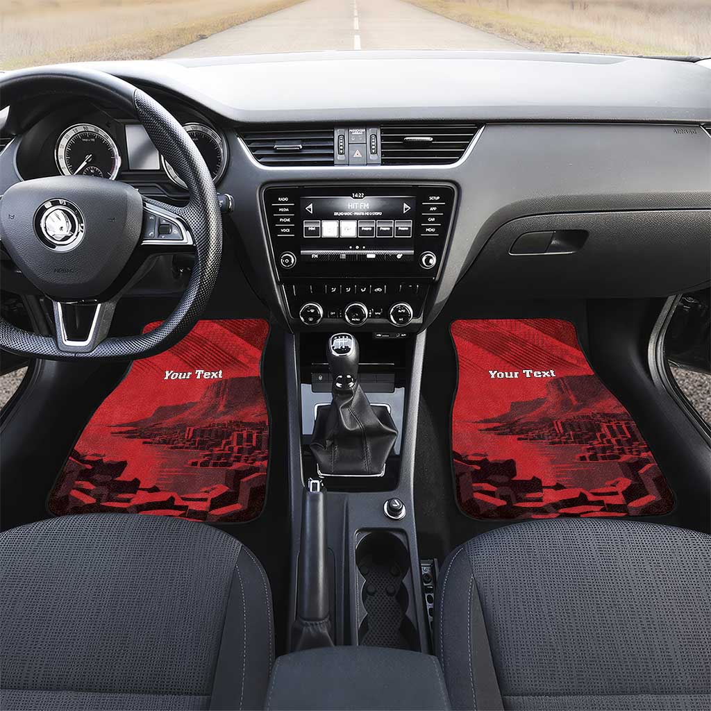 Personalized Northern Ireland Car Mats Giant’s Causeway Retro Style