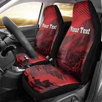 Personalized Northern Ireland Car Seat Cover Giant’s Causeway Retro Style