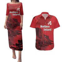 Personalized Northern Ireland Couples Matching Puletasi and Hawaiian Shirt Giant’s Causeway Retro Style