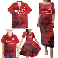 Personalized Northern Ireland Family Matching Puletasi and Hawaiian Shirt Giant’s Causeway Retro Style