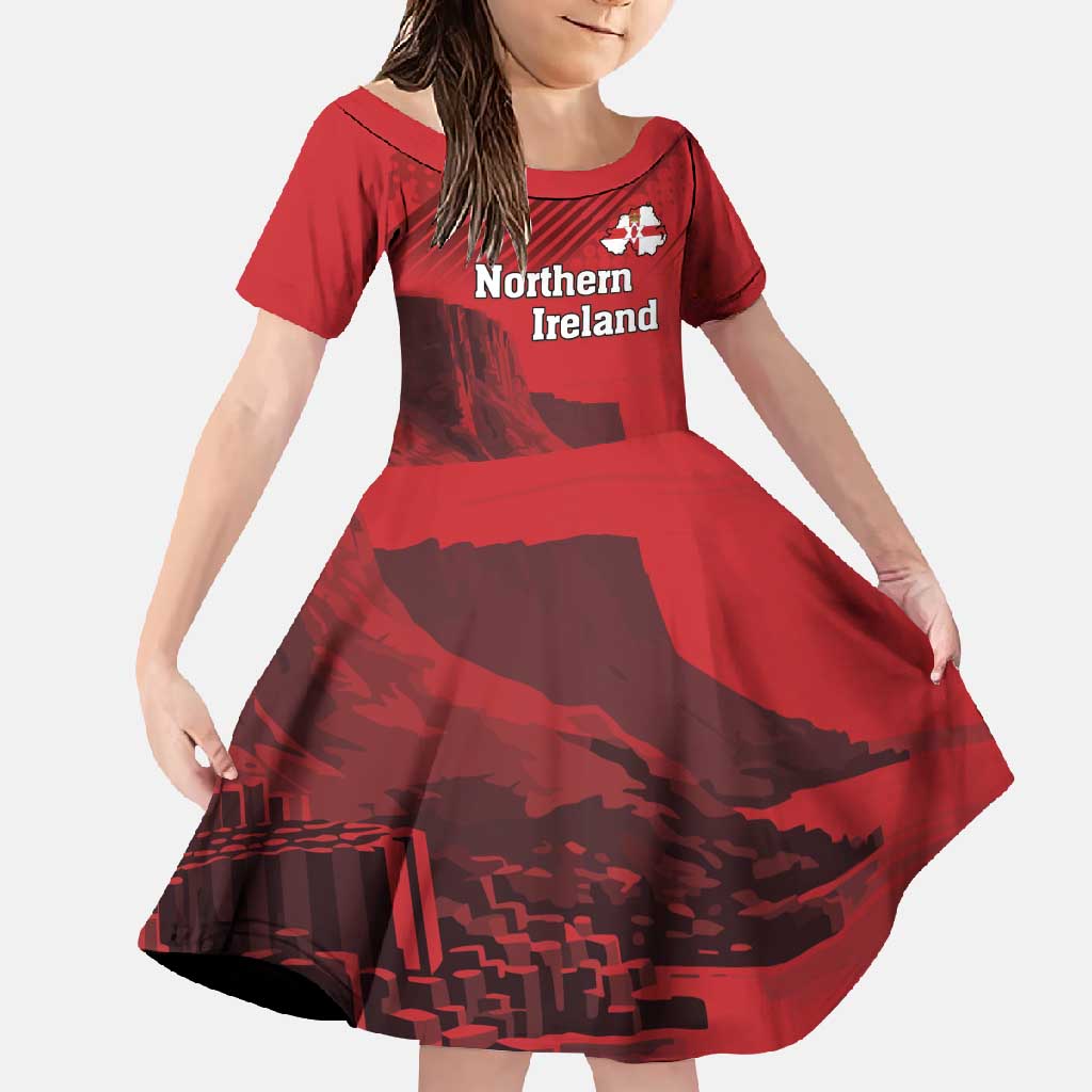Personalized Northern Ireland Family Matching Summer Maxi Dress and Hawaiian Shirt Giant’s Causeway Retro Style