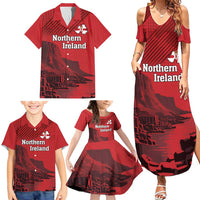 Personalized Northern Ireland Family Matching Summer Maxi Dress and Hawaiian Shirt Giant’s Causeway Retro Style