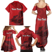 Personalized Northern Ireland Family Matching Summer Maxi Dress and Hawaiian Shirt Giant’s Causeway Retro Style