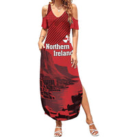 Personalized Northern Ireland Family Matching Summer Maxi Dress and Hawaiian Shirt Giant’s Causeway Retro Style