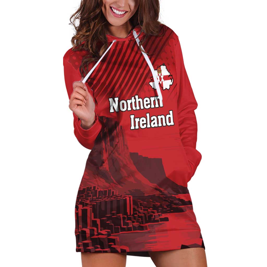 Personalized Northern Ireland Hoodie Dress Giant’s Causeway Retro Style