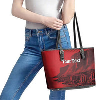 Personalized Northern Ireland Leather Tote Bag Giant’s Causeway Retro Style