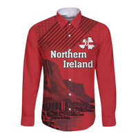 Personalized Northern Ireland Long Sleeve Button Shirt Giant’s Causeway Retro Style
