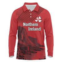 Personalized Northern Ireland Long Sleeve Polo Shirt Giant’s Causeway Retro Style