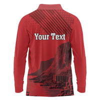 Personalized Northern Ireland Long Sleeve Polo Shirt Giant’s Causeway Retro Style
