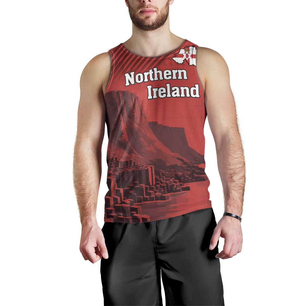 Personalized Northern Ireland Men Tank Top Giant’s Causeway Retro Style